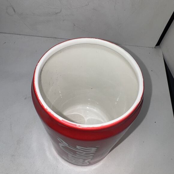 RARE-VINTAGE 2001 "COCA-COLA CAN" CERAMIC COOKIE JAR BY GIBSON 10" TALL No Lid - Picture 5 of 6